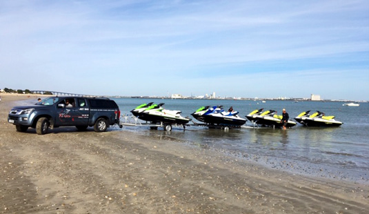 Jet ski ile de ré sorant de l'eau