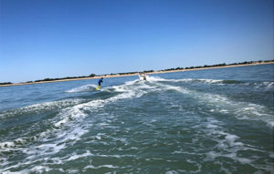 Wakeboard tracté en mer